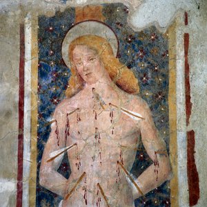 St. Sebastian, Kerk van San Michele Arcangelo, Schifanoia, Narni